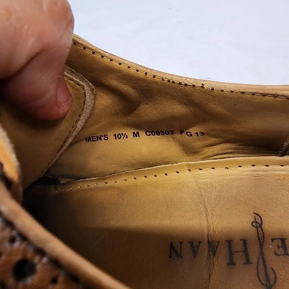 Cole Haan Morris Wingtip Oxford Men's Dress Shoe Size 10.5 M Brown Lace-up